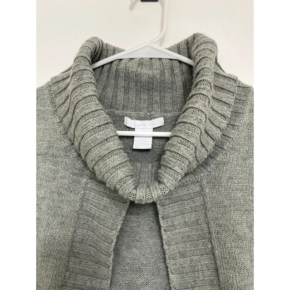 Charlotte Russe 90s Y2k Cableknit Turtleneck Short Sleeve Large Sweater